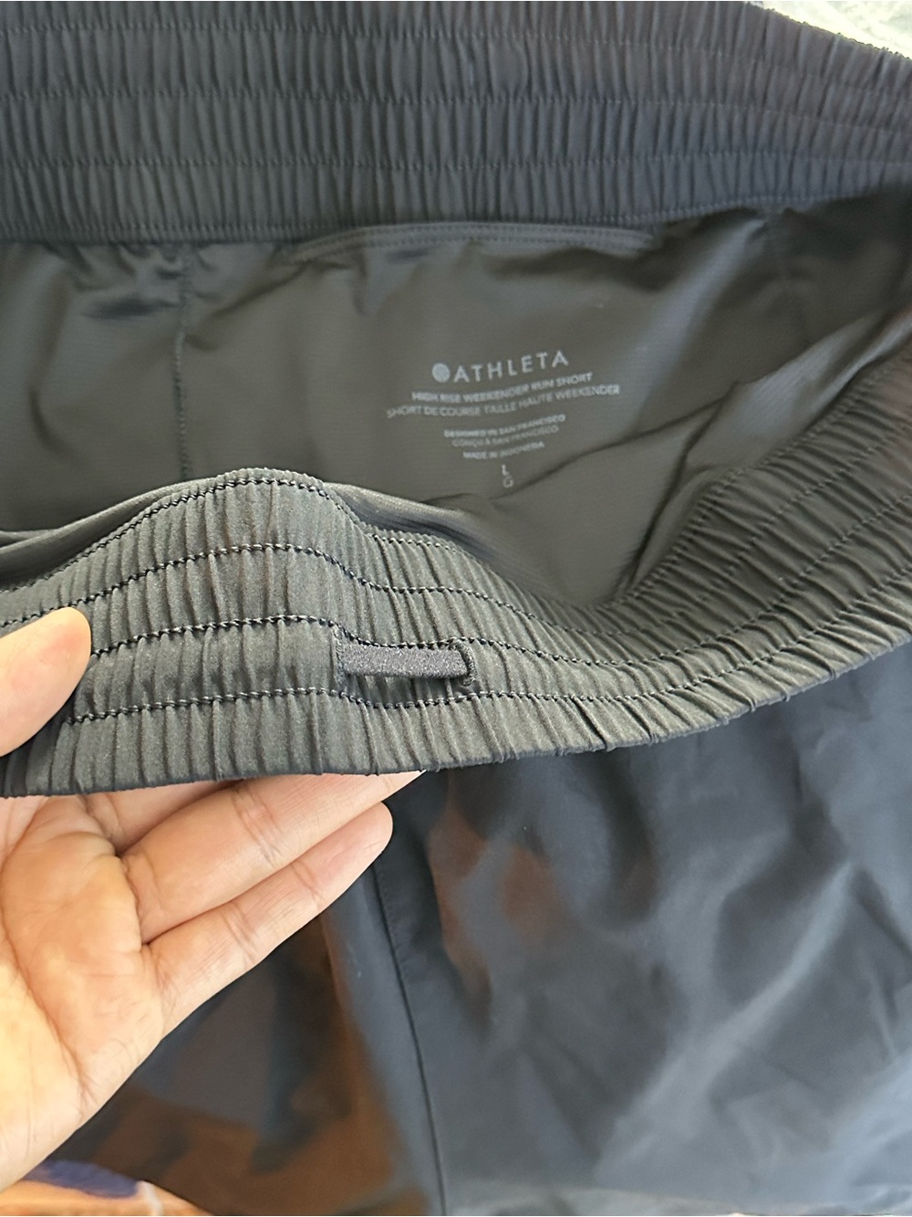 Athleta Weekender High Rise 3" Run Short wide, elasticated high-rise waistband - Picture 8 of 12